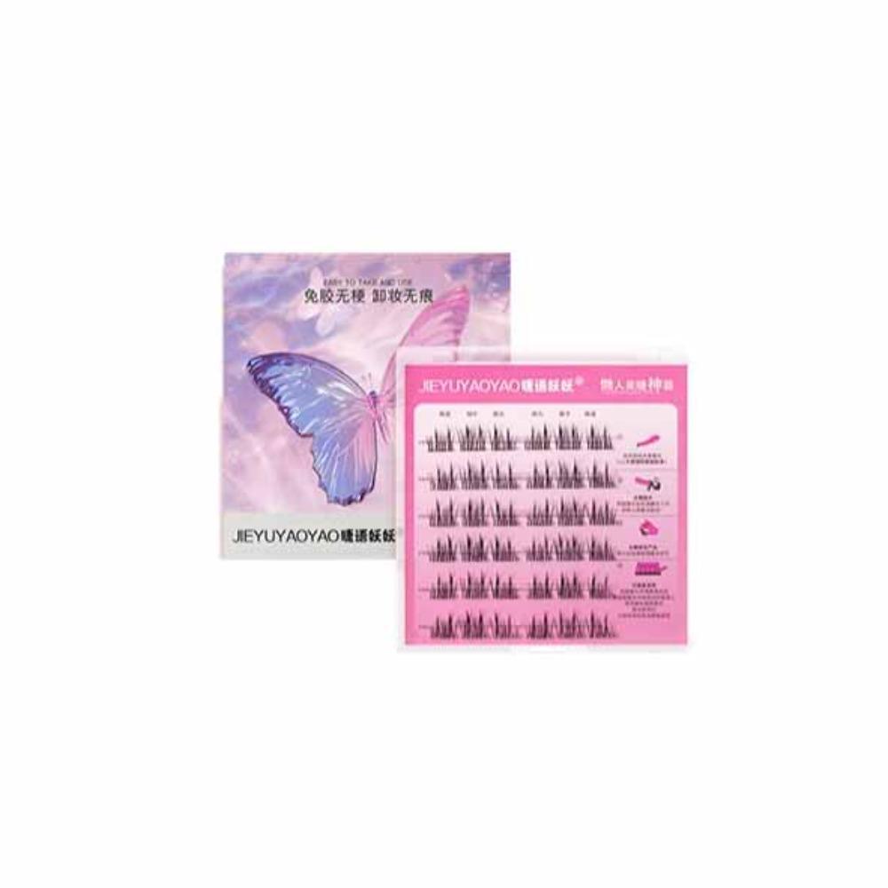 Sweet Adhesive False Eyelashes DIY Glue Free Fake Lashes Self-adhesive Lash Clusters  Women/Girls