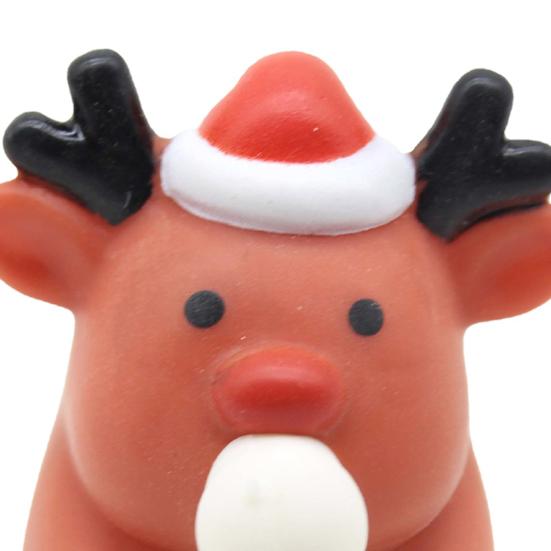 Squeeze Toy Cute Santa Claus Snowman Elk Squishes Toy Soft TPR Stress Relief Vent Toys Fidget Bubble Christmas Decompression Toy Christmas Gift