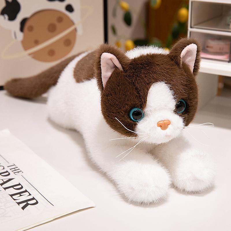 Simulation Cat Plush Toys Soft Stuffed 8 Colors Kitten Model Cat Realist Animals Kitty Kids Girls Valentine's Day Birthday Gift