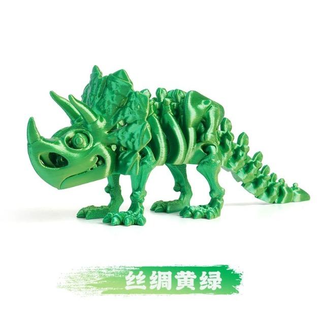 3D Printed Triceratops Rex Figurine – Full Jointed Movable Dinosaur Model, Realistic Desktop Decoration & Birthday Gift
