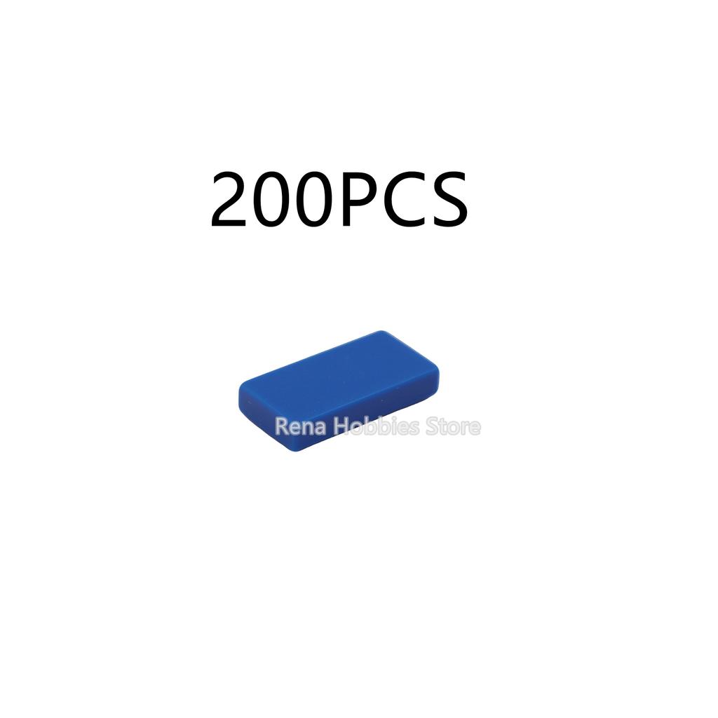 200PCS FLAT TILE 1X2 DIY MOC Building Block Toys For Children Boys Replaced Part Compatible With Tile 3069 Bricks