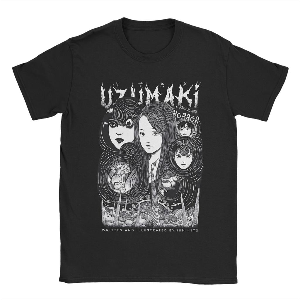 Junji Ito T-Shirt Summer  Cotton T-Shirts For Men's Trending Print Tshirt Short-Sleeved Streetwear Tees