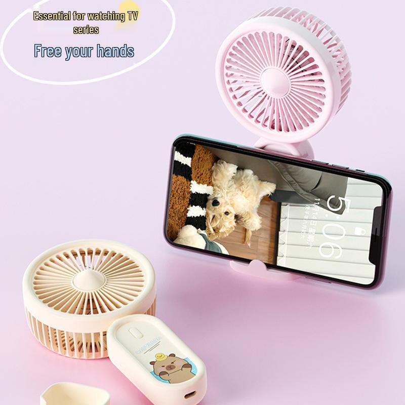 Mini Portable USB Cartoon Fan - Handheld Student Gift
