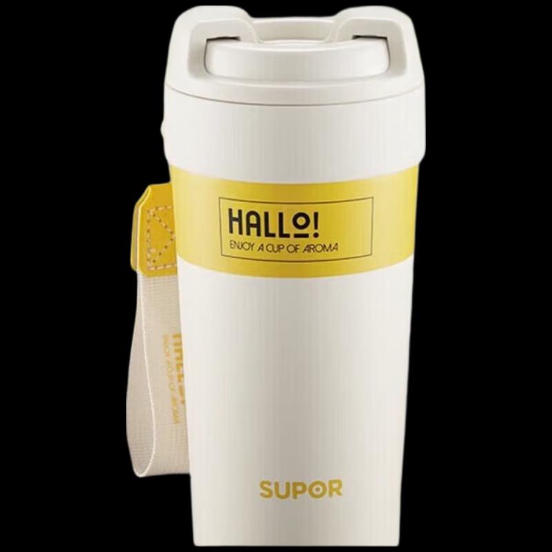 SUPOR 316L Stainless Steel Insulated Straw Coffee Mug