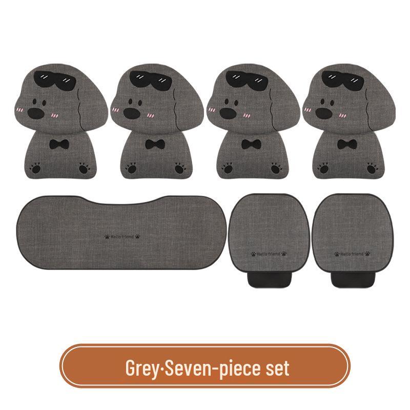 Cute Female Puppy Cartoon Car Seat Cushion for Chevrolet Equinox, Cavalier, Cruze - All Seasons