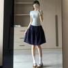 Summer Casual Japanese Style Skirt Set for Women - 2026 New Mid-length Sports Waist-cinching Petite