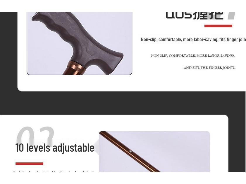 Lightweight Retractable Non-Slip Aluminum Trekking Pole Walking Stick