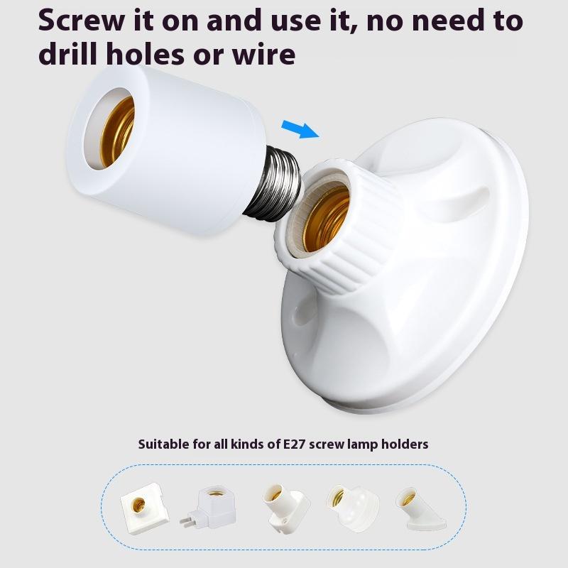 E27 60W Wireless Remote Control Smart Timer Switch Lamp Holder 110V 220V House Multi Light Baby Room Bedroom Timer Switch