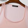 INCERUN Sommer Herren Ärmelloses Halbtransparentes Stretch Skinny Tank Tops Gym Unterwäsche