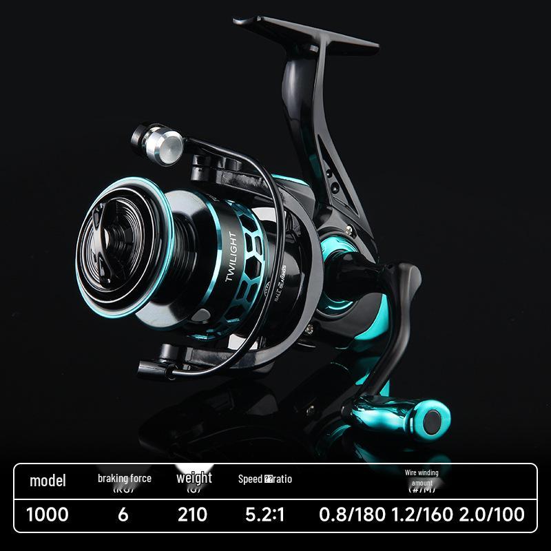 Haotun Zero-Gap Double Handle Spinning Reel: 5.2:1 Long-Cast, Squid & Micro-Object Fishing.
