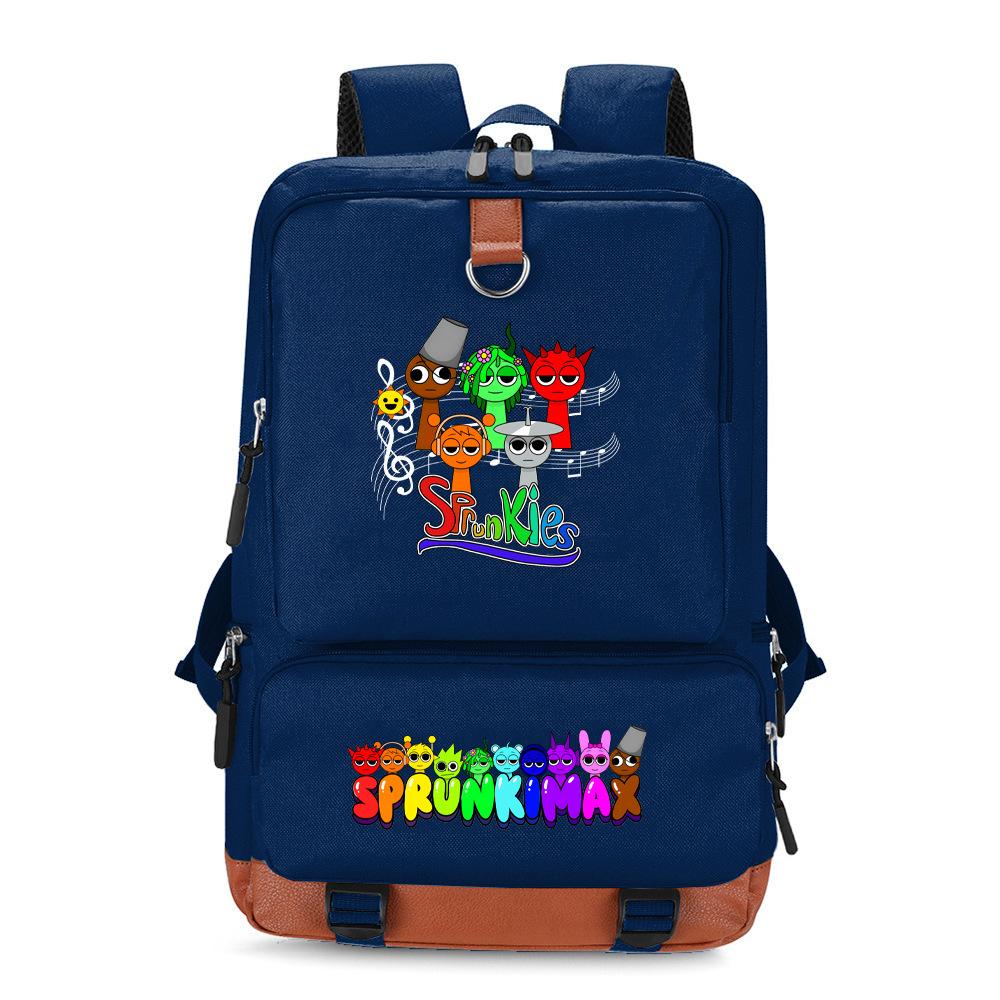 Srunki Backpack Multifunctional Large Capacity Business Backpack Lightweight Burden Reduction Primary and Secondary School Student Bag