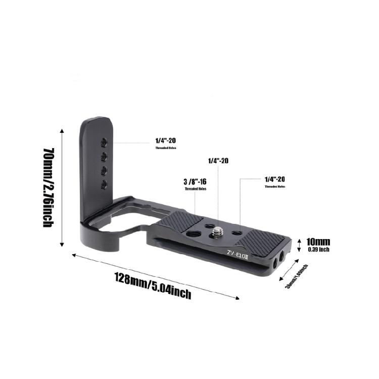 L Hand Grip Camera Base Plate Quick Release Support Quick Installation System Tripod Mount Attachment for ZV-E10II Camera