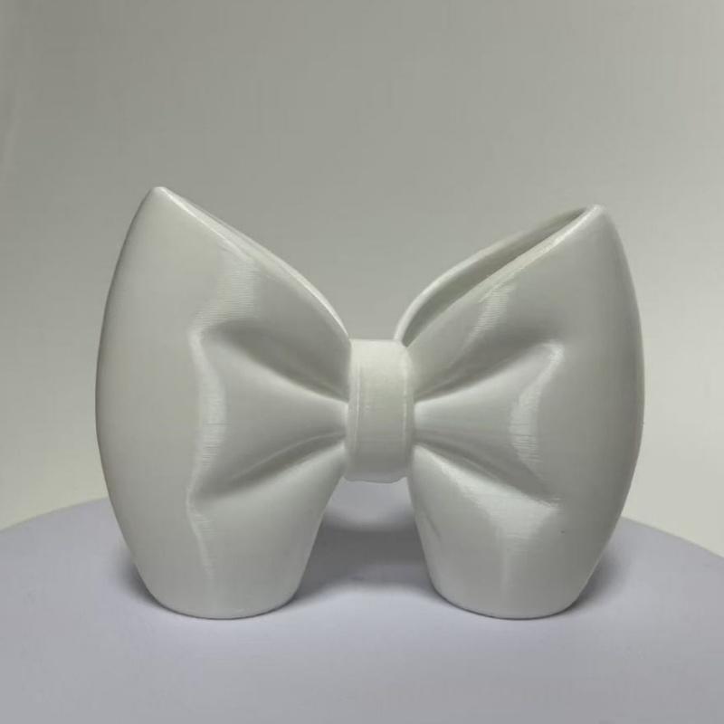 

Bowknot Toothbrush Toothpaste Holder Cute 3D Printed Desk Pen Holder Bathroom Countertop Storage Organizer Home Decor білий