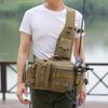 Splashproof Fishing Gear Storage Bag Fishing Tackle Backpack for Fishing Hiking Shoulder Pack Fanny Pack Nylon Bag