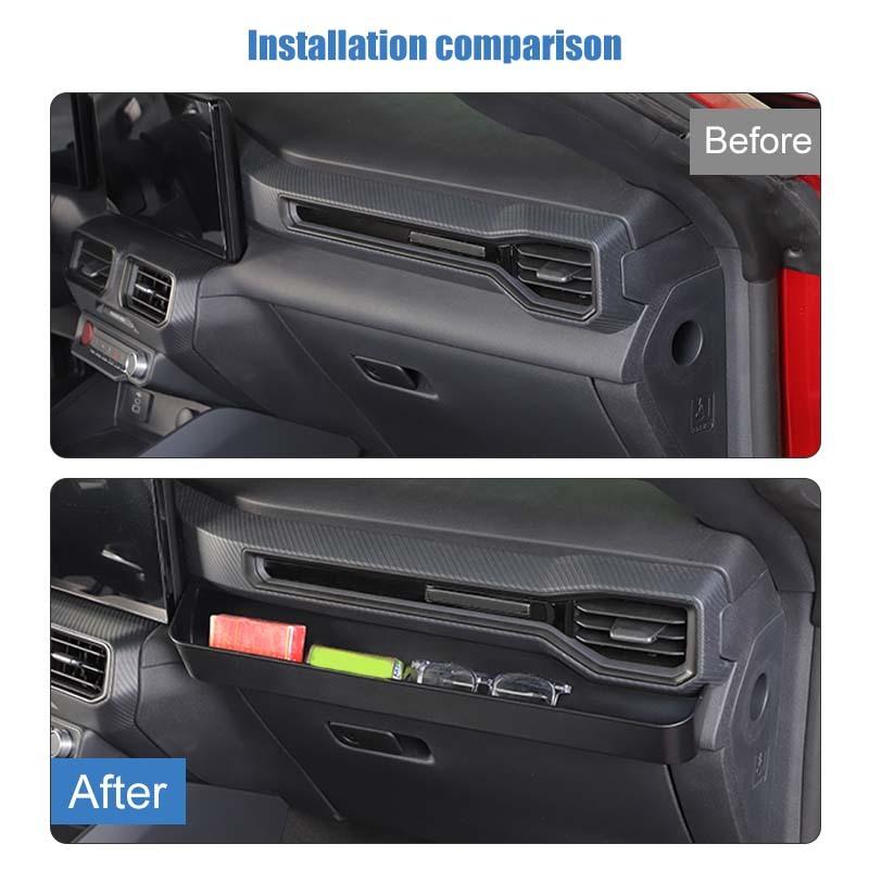 Auto Beifahrer Mittelkonsole Aufbewahrungsbox Organizer ABS Kunststoffbehälter Für Ford Mustang 2024 Up Innenraum Verstauen Aufräumen Zubehör