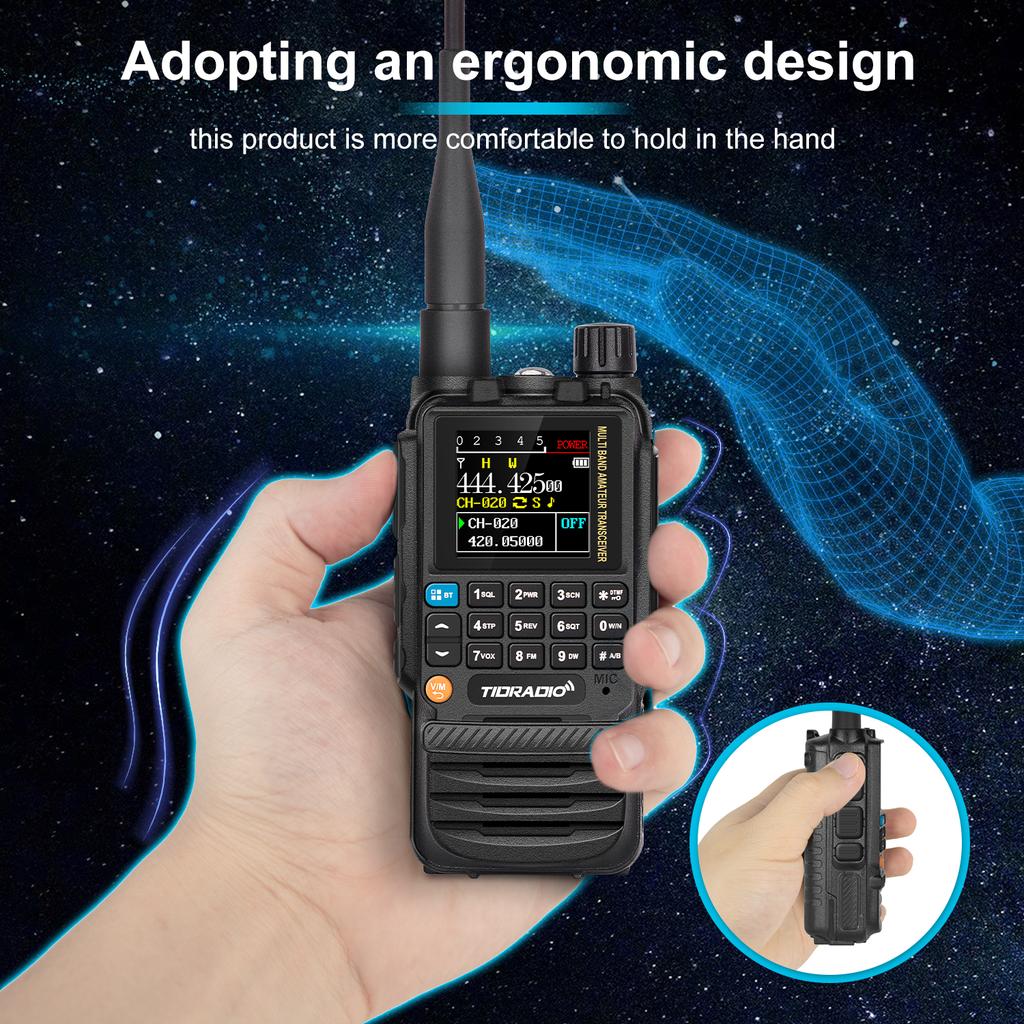 TIDRADIO TD H3 Walkie Talkies Long Range Wireless Programming Air Band Tow Way Ham Radio Wireless Set USB Rechargeable GMRS