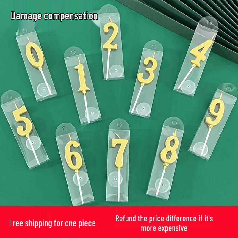 Golden Number Birthday Candles