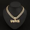 SAVAGE Large Pendant Hip Hop Cuban Chain Street Rap Alloy Full Diamond Personalized Necklace