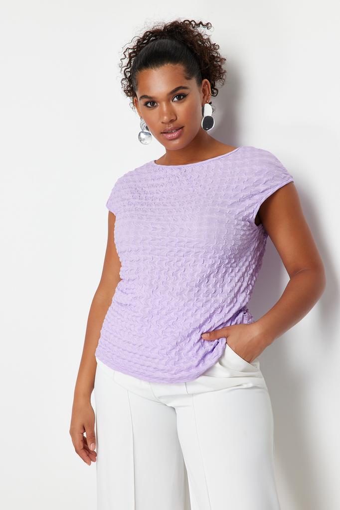 Women's Fashion Plus Size Blouse Polo Neck Short Black Corduroy Shirt Collar Knitted Blouse