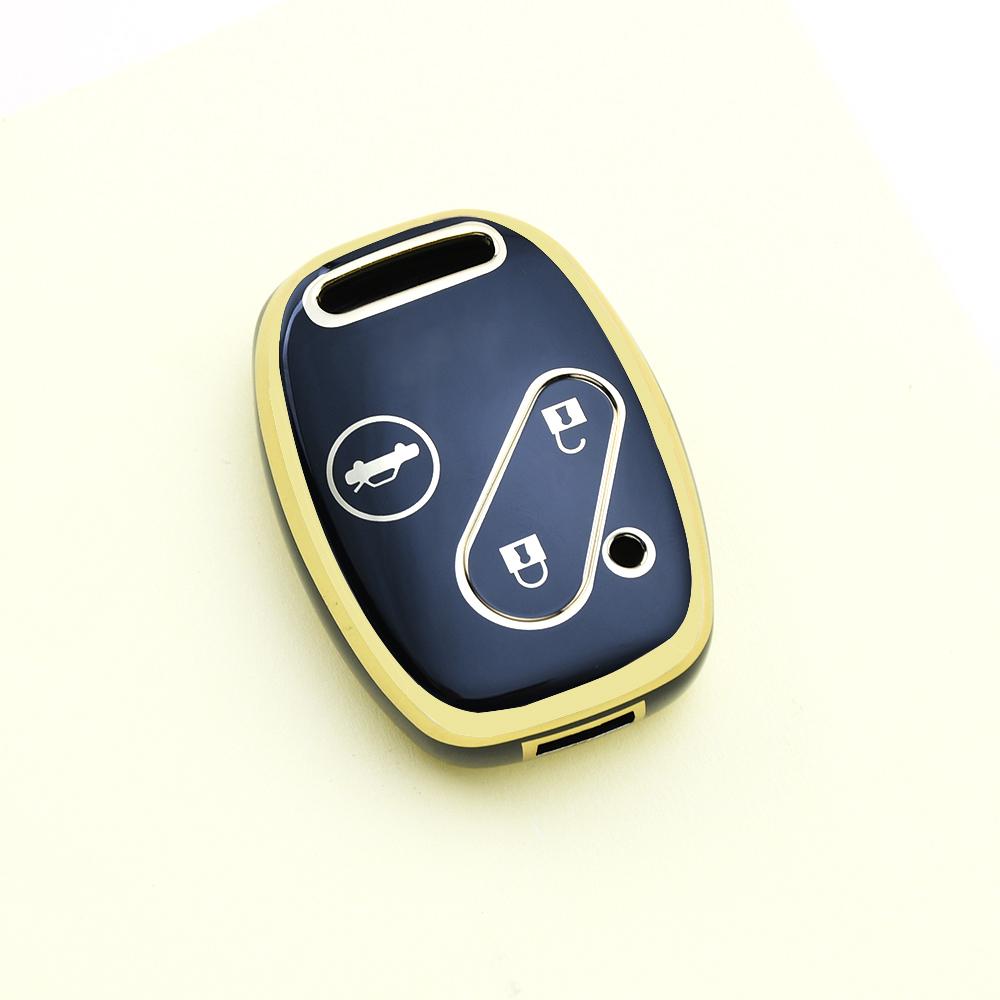 Car Key Case Cover Silver Edge Tpu For Honda Cr-V Freed Freed Fit Civic Jazz Pilot Accord Pilot Insight Auto Shell Fob Holder