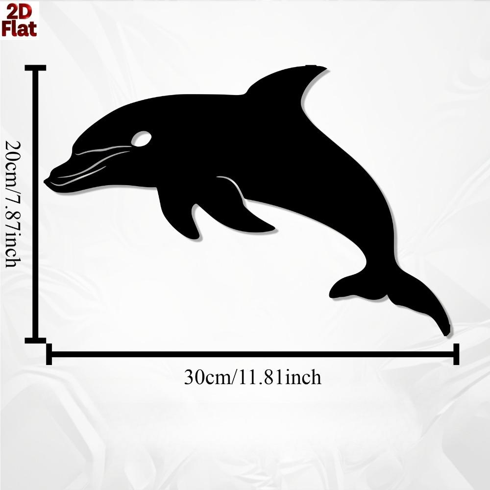 

1pc Dynamic Dolphin Metal Wall Art Iron Sculpture for New Year Easter Ocean Animal Lovers Weather Resistant Patio Garden Fence Outdoor Decor 12in