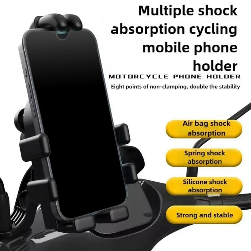 Motorcycle Phone Mount Holder Motorcycle Cellphone Mount, Bike Phone Handlebar Clamp for 4.7-7inch Phone