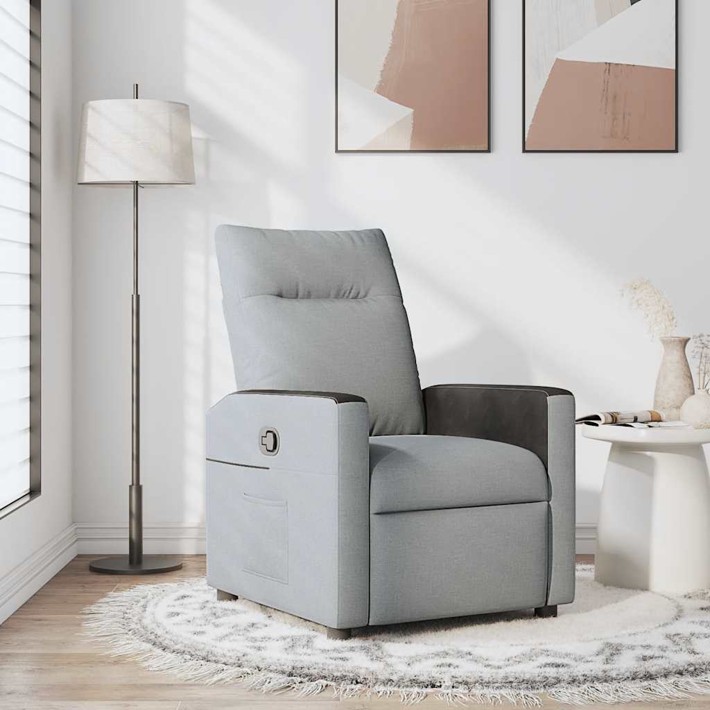 Relax Chair Light Grey Fabric