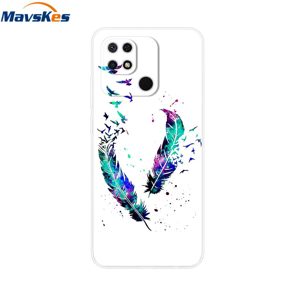 For Xiaomi Redmi 10C Case Clear Bumper Cute Cover For Xiaomi Redmi 13C Liquid Silicone Soft TPU Fundas Phone Case For Redmi 12C