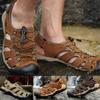 Mens Hiking Adventurous Sandals With Closed Toe And Adjustable Shoelace For Outdoor Activities