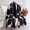 Luxus márka Cashmere női virágos sál téli meleg kendő és betakar Bandana Pashmina női Foulard négyzet alakú vastag takaró poncsó