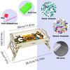5D DIY Diamond Painting Serving Tray Wooden Diamond Art Tableware Manager Tray Diamond Decorative Serving Tray Home Decor Gift
