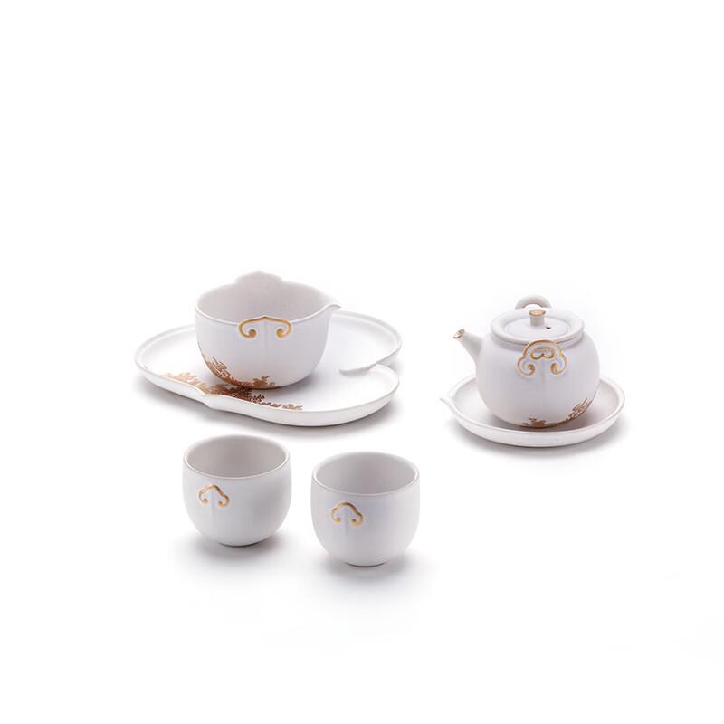 Wanqiantang (Edenus) Mutton Fat White Glaze Ceramic Gongfu Tea Set