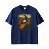 Mona Lisa Playing Electric Guitar Renaissance Art Rock Tee Shirt Unisex Unisex Fashion Aesthetic T Shirt Hot Sale Streetwear Tshirt