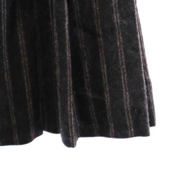 beautiful people Wool Blend Long Length Wrap Skirt 36 Gray Back Pleated Women Used