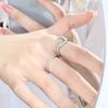 Love Simple Diamond-Set Zir*****Pening Simple Fashion Light Luxury High-End Niche Design Index Finger Combination Ring Women