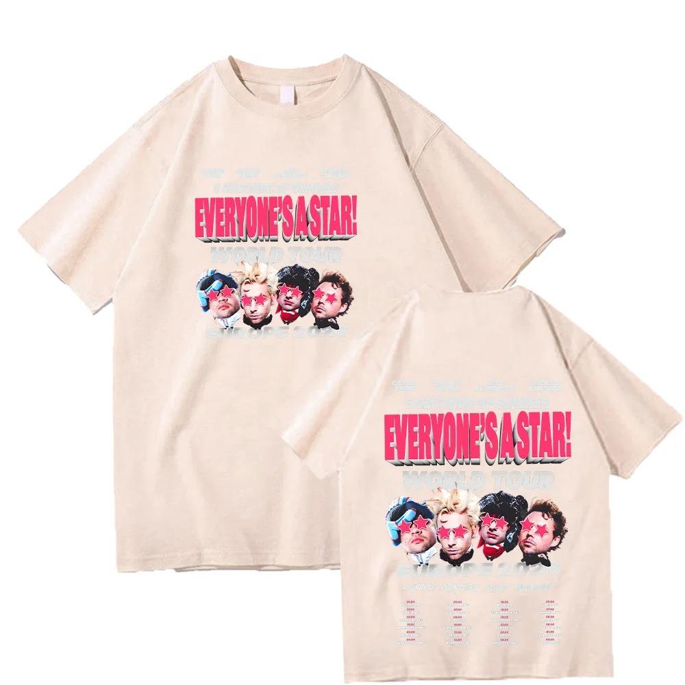 

2026 Everyones A Star World Tour Tshirts Seconds of Summer Europe Short Sleeve Oneck pure Cotton Male Tshirts Y2K Unisex 4XL
