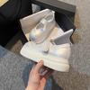 White Mary Jane women's shoes Velcro college wind big head shoes new heightening platform single shoes women