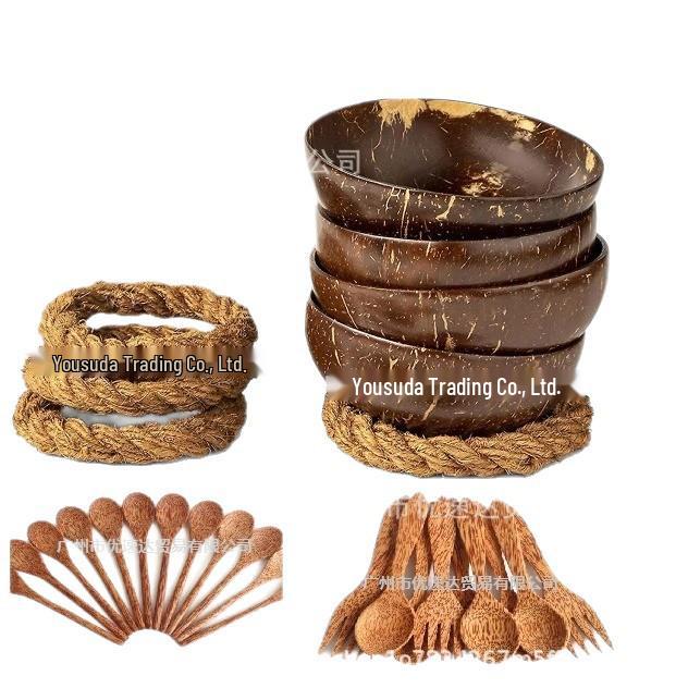 Eco-Friendly Coconut Shell Bowl for Desserts and Snacks