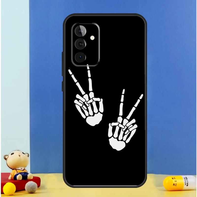 Skeleton Middle Finger Case For Samsung Galaxy A16 A36 A56 A06 A54 A34 A14 A13 A53 A12 A22 A32 A52 A35 A17 A15 A55