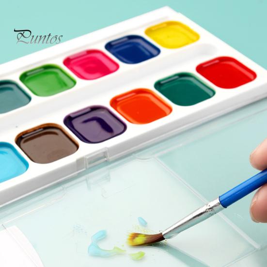 Art Supplies Watercolor Paint Set, Portable Washable Solid Palette, Bright Semi Dry Set Colors Pigment Kit, for Kids And Beginners Illustrations Safe