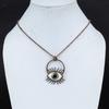 Evil Eye Pendant, Copper Electroformed Gemstone Jewelry, Handmade Pendant, For Mother Day