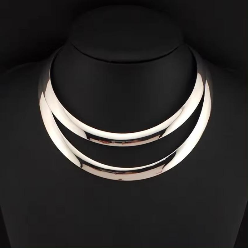 Metal Fashion Geometric Choker Necklace - Trendy Versatile Necklace Collar