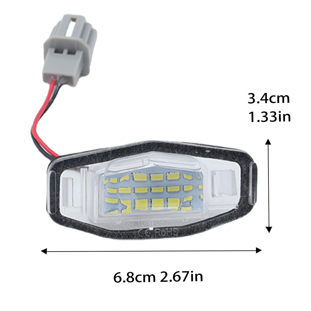 2PCS LED License Plate Light 6000K White For Honda Civic For Acura MDX RL TL TSX ILX Auto Accessories Exterior Parts