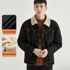 FengXun Men's Faux Suede Sherpa Lined Jacket