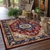 Retro Persian Red CARPET FOR LIVE ROOM Non-slip Bedroom Decoration Bohemian Washable Large Rug Parlor Coffee Tables Mat Room