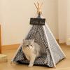 Detachable Cats Tent Bed for Indoor Outdoor Cats Play House Shelter Tent with Cushion Dog Cats Sleep Bed Playhouse for Cats