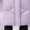 Elegant Vintage Women Down Coat Puffer Jacket Real Fur Collar Thick Warm Winter Plus Size Outerwear Middle Age Long Prakas