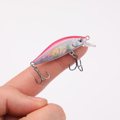 Köder Micro Minnow 5cm 3.2g, Weitwurf Sinkender Wobbler, Rotaugen Mandarinfisch Barsch, Alle Wasserschichten