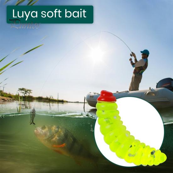 Wide Range Fishing Bait 50Pcs/Bag Soft Lure Baits Simulated Red-Mouthed Mealworm Shape Maggot Grub Tackle Brightly Colored Fish