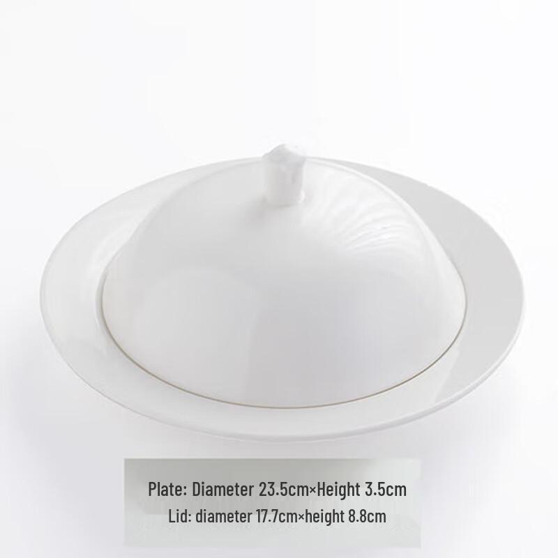 Light Luxury Nordic Gold Rim Ceramic Stew & Dessert Bowl